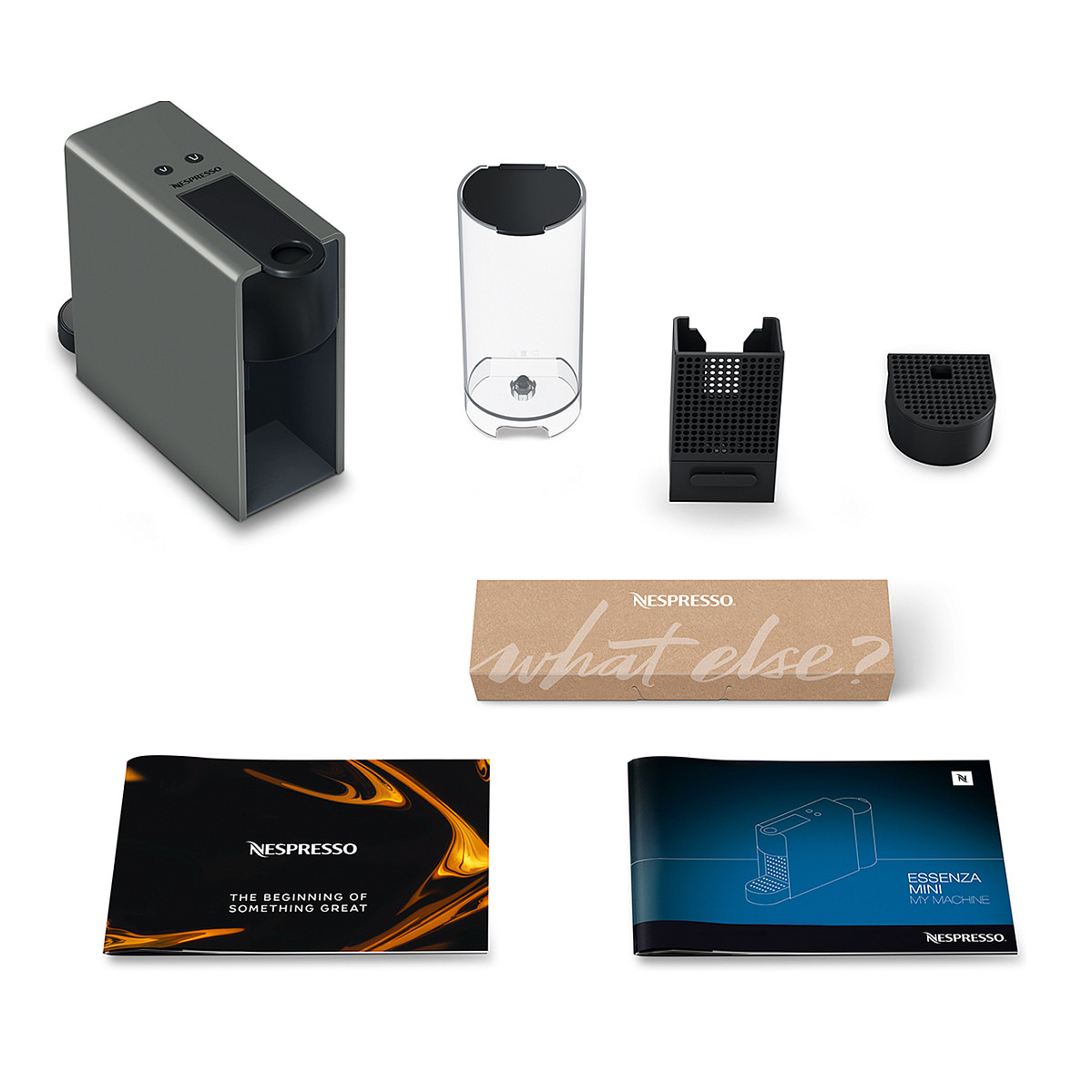 Aparat za kavu KRUPS Nespresso Essenza Mini XN110B (19 bara, 0.6 L, sivi)-1