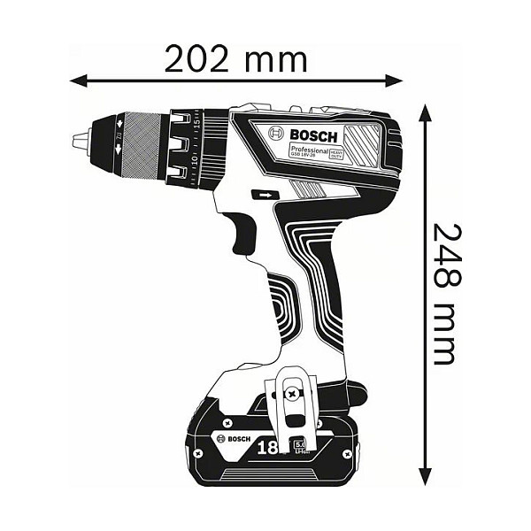 Akumulatorska bušilica BOSCH 12 V Li-Ion 1300 RPM (Crna, Plava, Crvena)-1