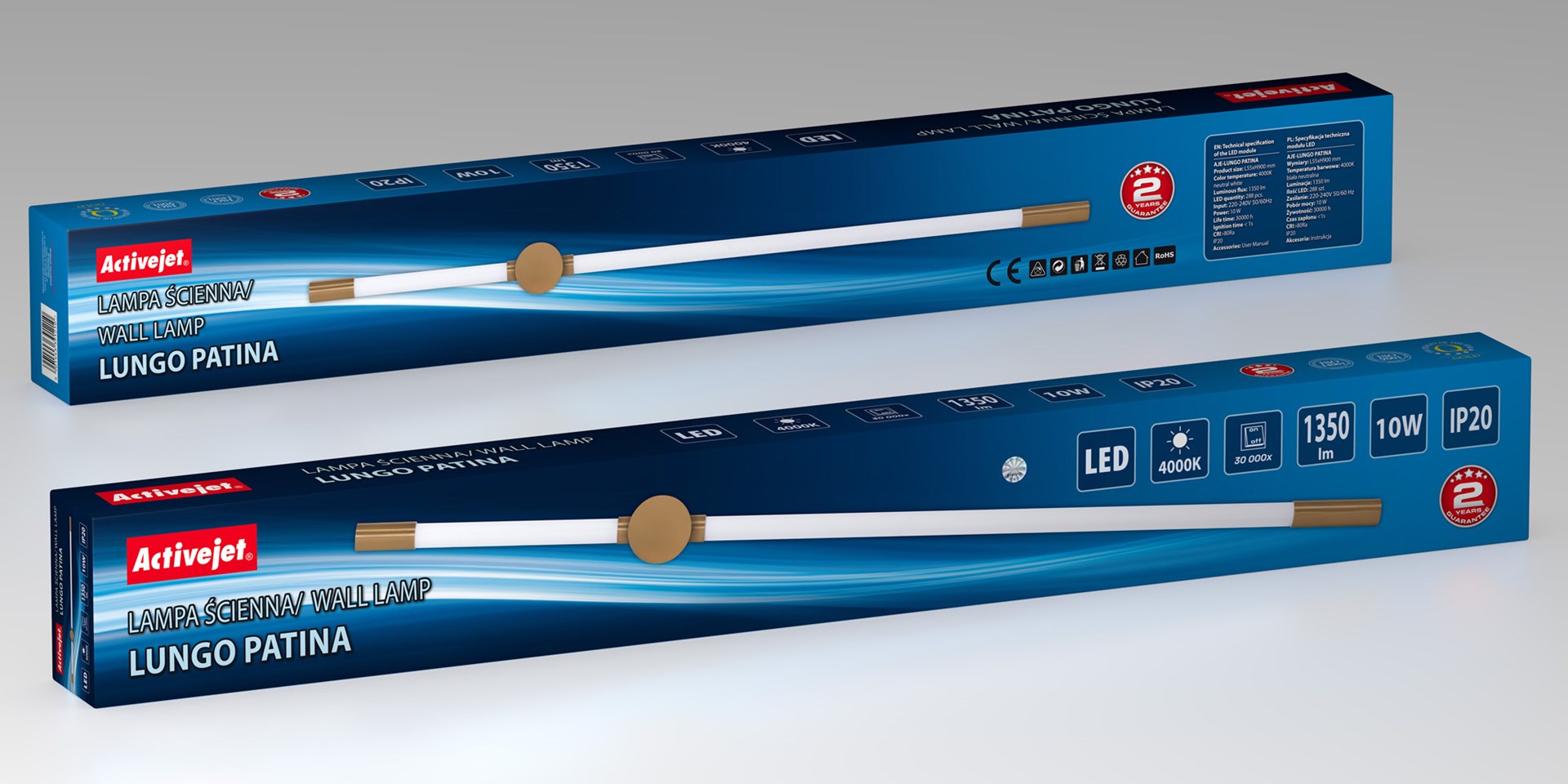 Zidna LED lampa ACTIVEJET AJE-LUNGO Patina-1