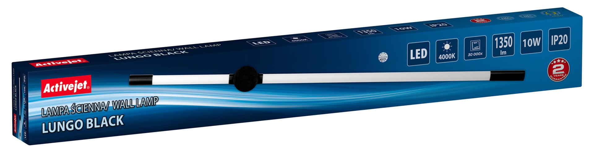 Zidna LED lampa ACTIVEJET AJE-LUNGO (Crna)