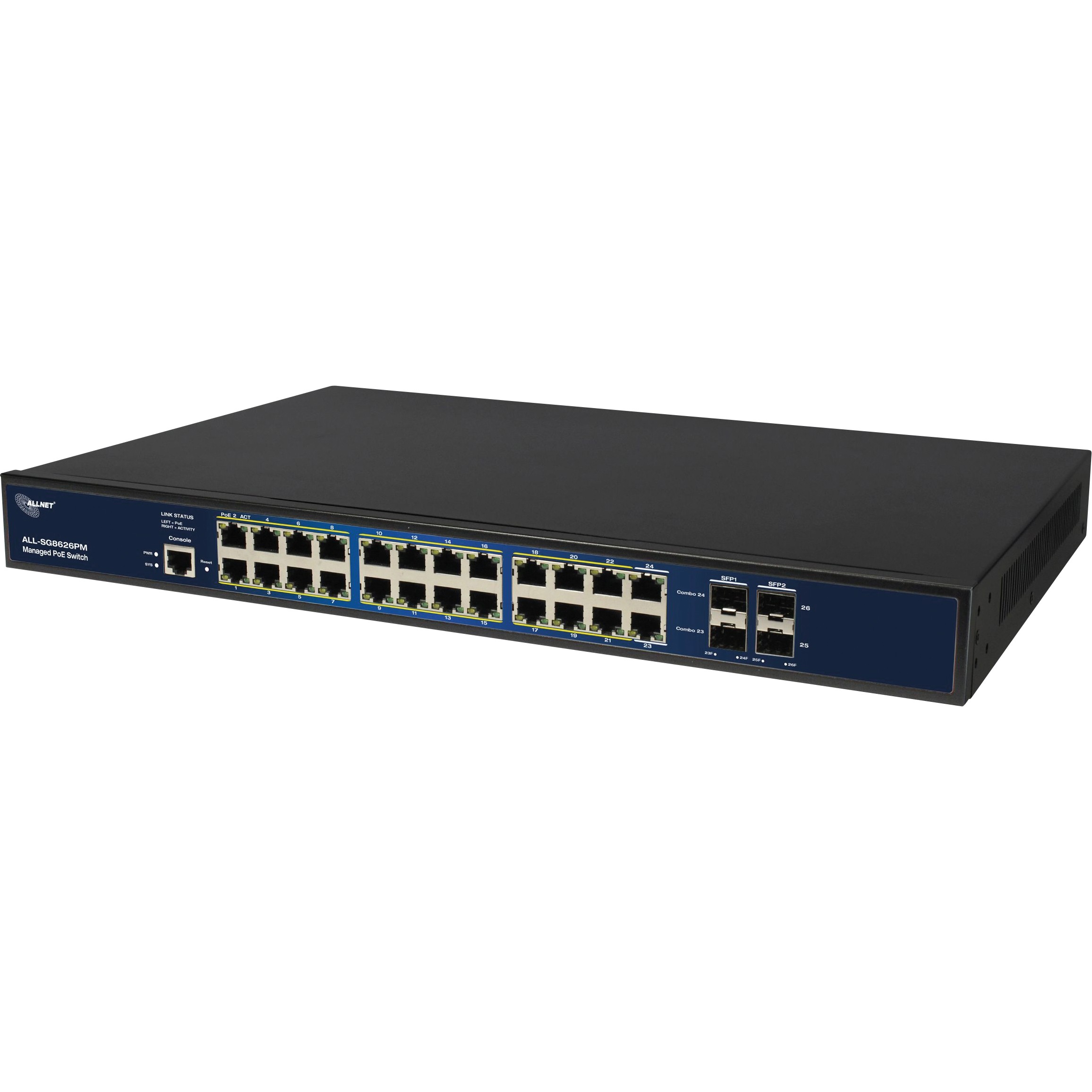 Switch 24+4P ALLNET ALL-SG8626PM POE+ M