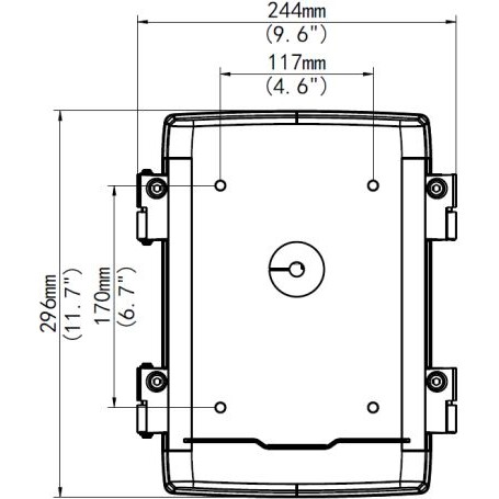 Montažna kutija ALLNET za kameru ALL-CAM2498-LEP, aluminijska-1