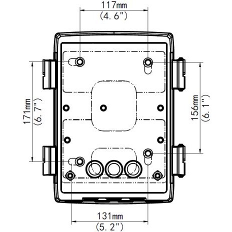 Montažna kutija ALLNET za kameru ALL-CAM2498-LEP, aluminijska-3