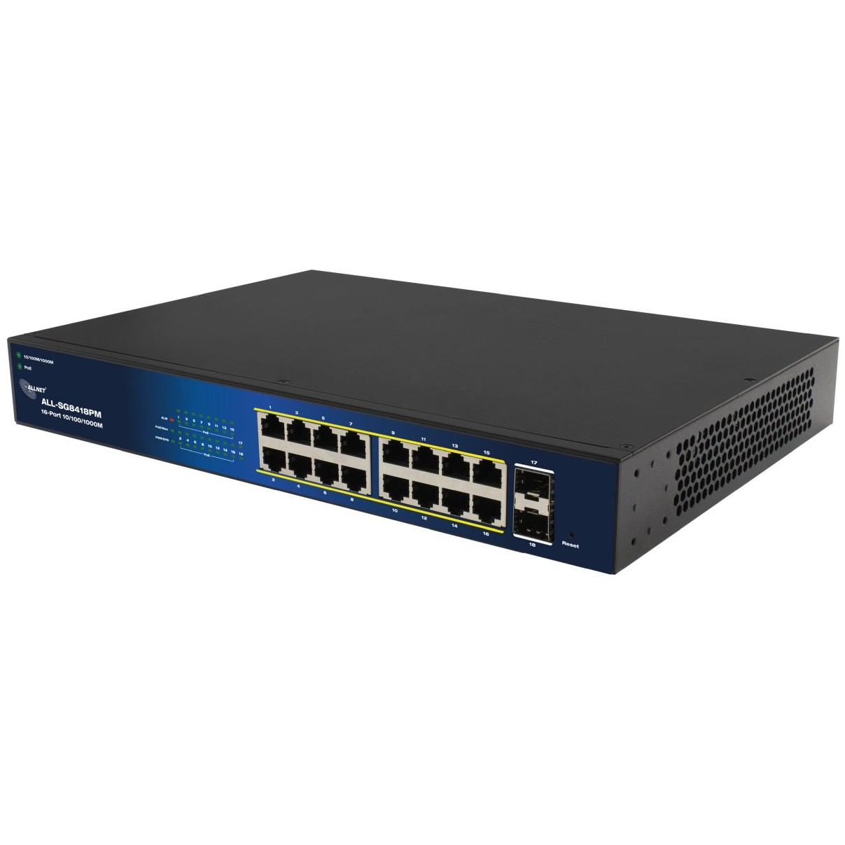 Mrežni switch ALLNET ALL-SG8418PM POE M (16 portova, 2 uplink porta, POE)-0