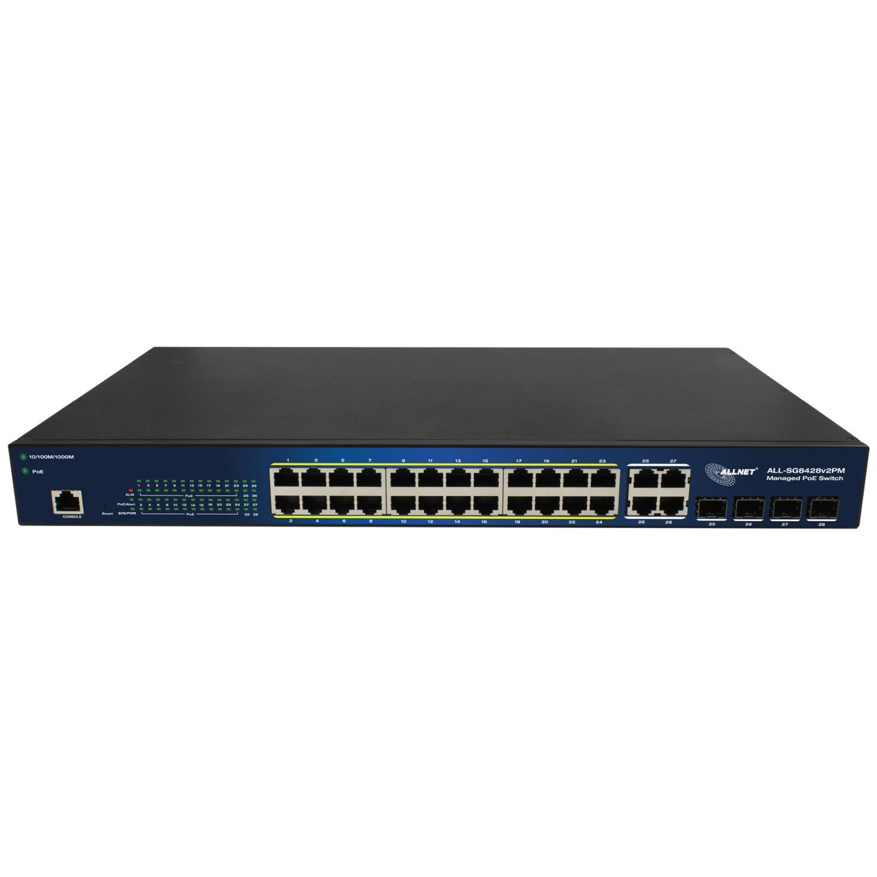 Mrežni switch ALLNET ALL-SG8428V2PM Managed L2 Gigabit Ethernet Power over Ethernet (PoE) Crna-0