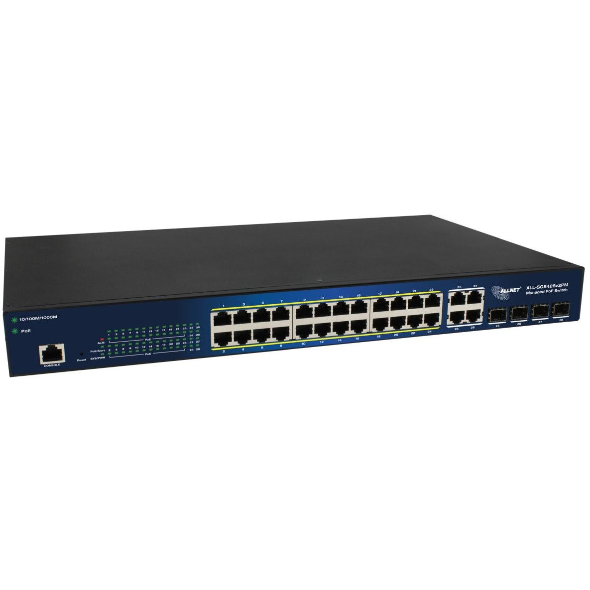Mrežni switch ALLNET ALL-SG8428V2PM Managed L2 Gigabit Ethernet Power over Ethernet (PoE) Crna-2