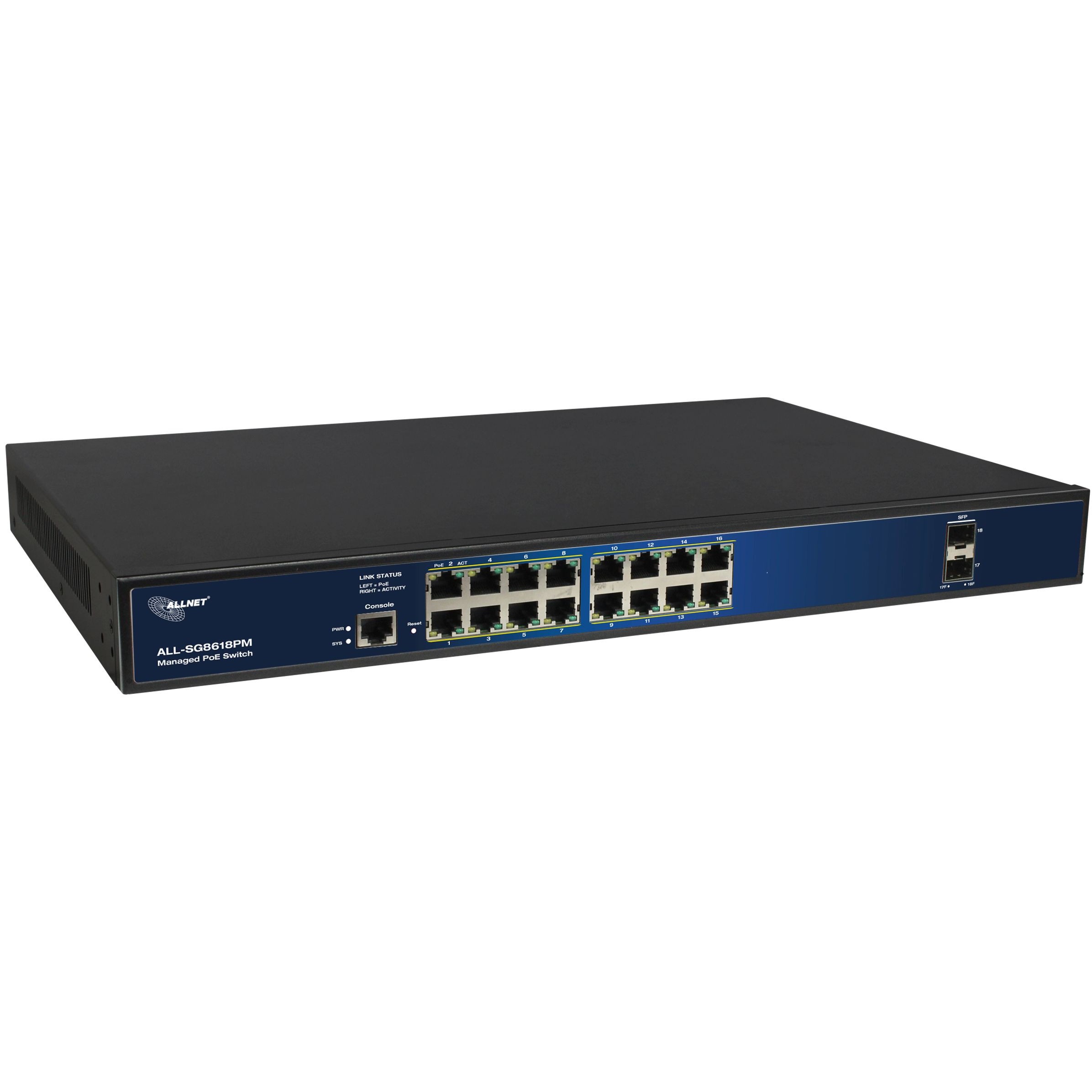 Mrežni switch ALLNET ALL-SG8618PM POE M 16+2P-1
