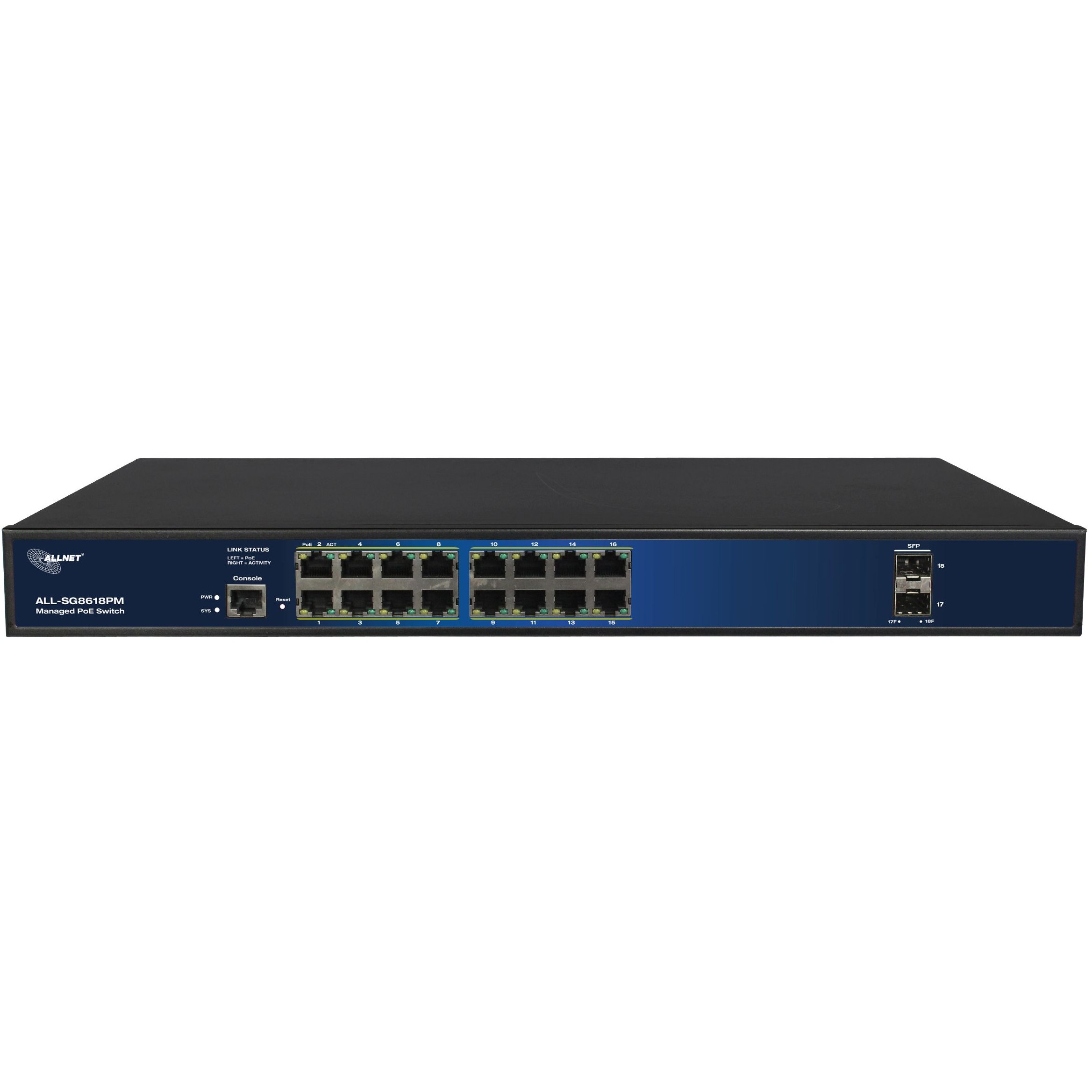 Mrežni switch ALLNET ALL-SG8618PM POE M 16+2P-2