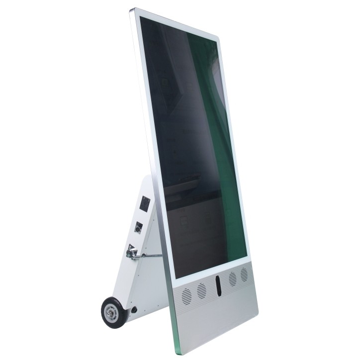 Standdisplay ALLNET 43 Zoll Outdoor Kundenstopper s baterijom bez dodira, 1500 Nits, crna boja-0