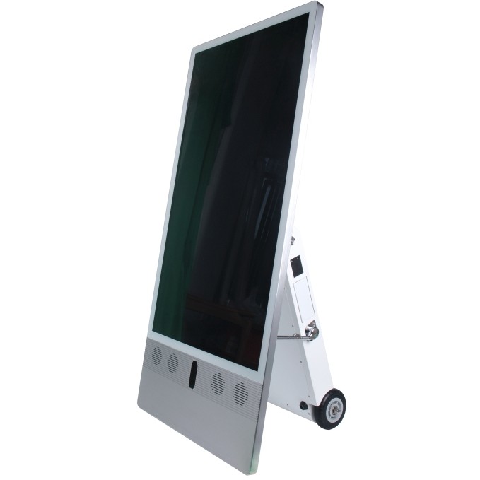 Standdisplay ALLNET 43 Zoll Outdoor Kundenstopper s baterijom bez dodira, 1500 Nits, crna boja-4