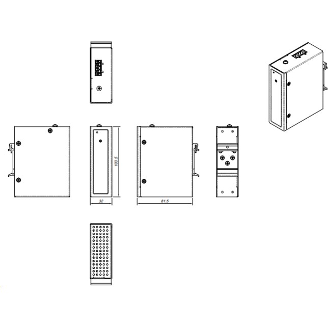 Napajanje ALLNET Power-Booster 12-24VDC to 48~54VDC max. 200W HUT/DIN-Mounting ALL-B101-12-24VDC-1
