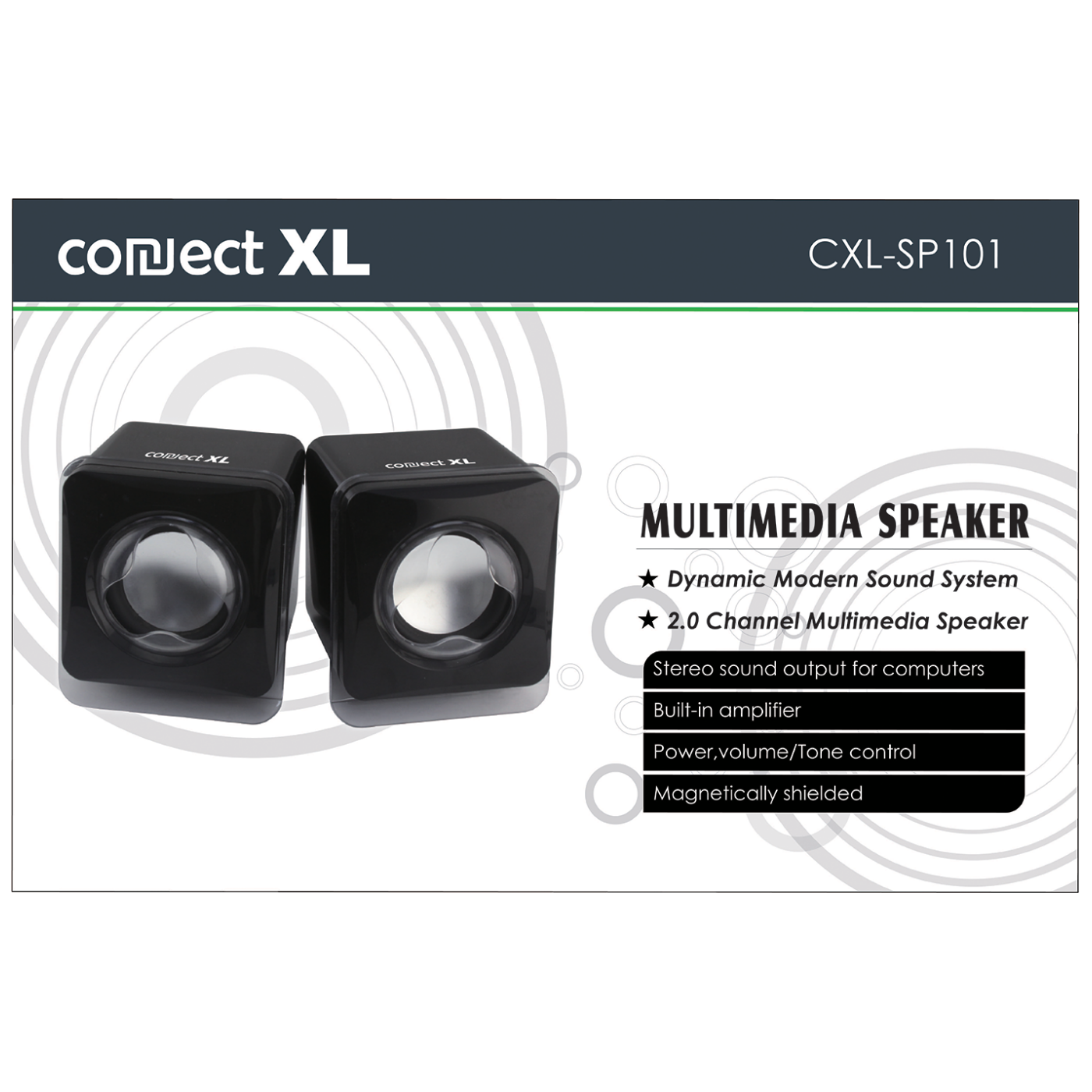 Zvučnik CONNECT XL CXL-SP101 set 2.0 USB 5V crna boja