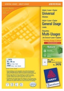 Avery 3475 printer label White-0