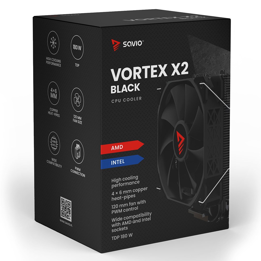 CPU Cooler SAVIO VORTEX X2 BLACK-6