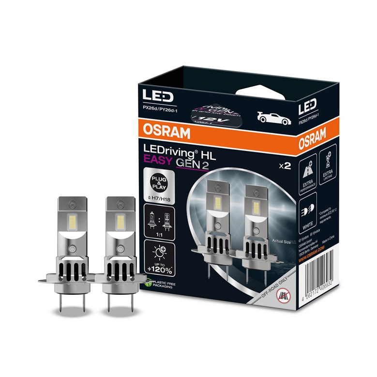 LED žarulje za auto OSRAM LEDriving HL EASY H7/H18 (Set 2 kom, 6500K)-0