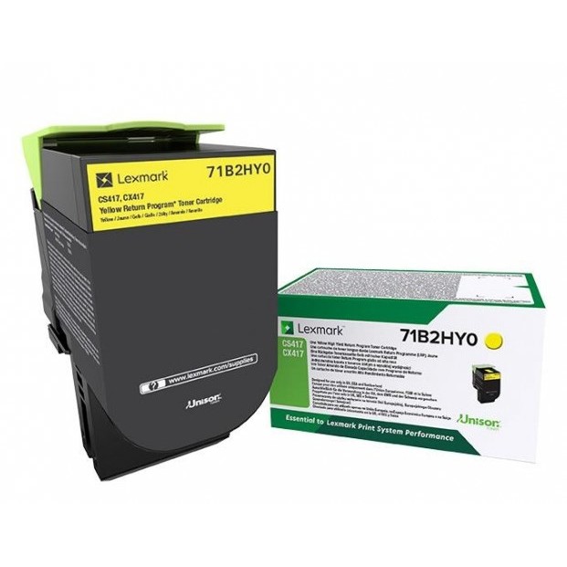 Toner LEXMARK 71B2HY0 (1 komad, Original, Žuta)