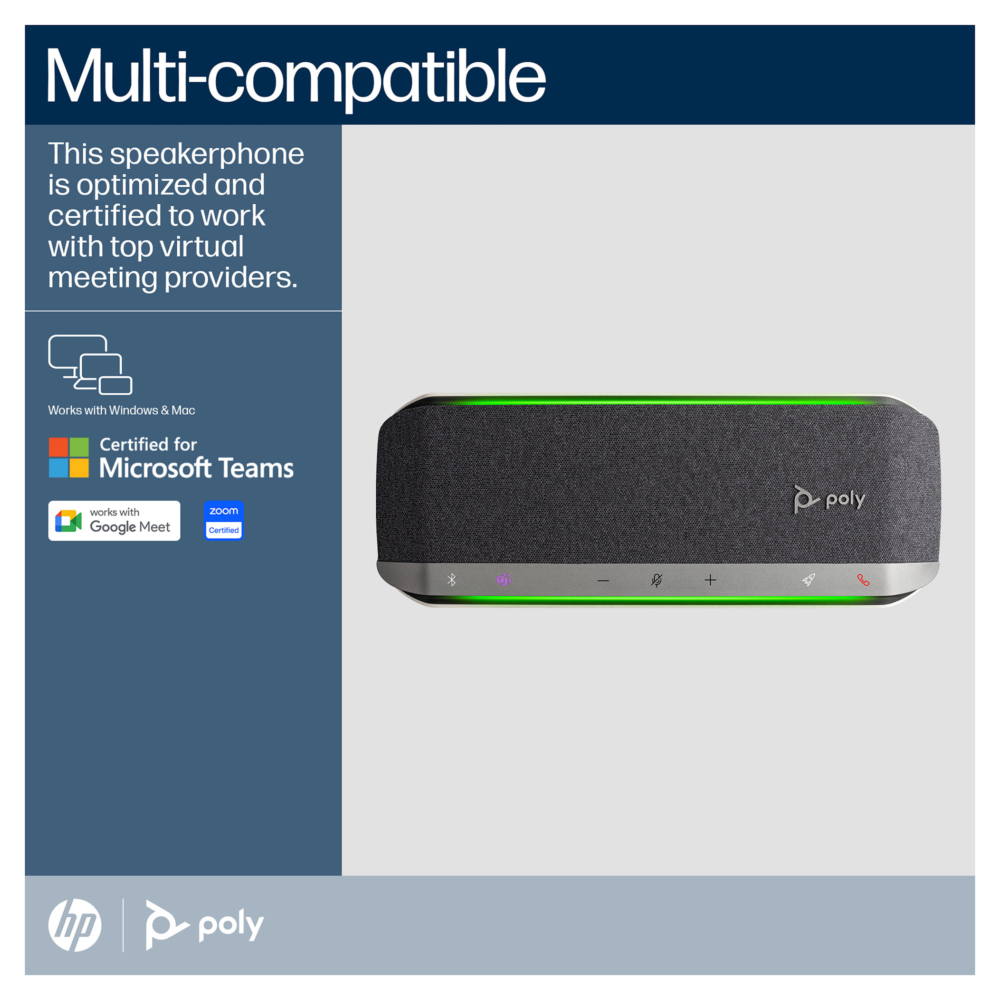Zvučnik HP POLY Sync 40 Microsoft Teams Certified Speakerphone-8