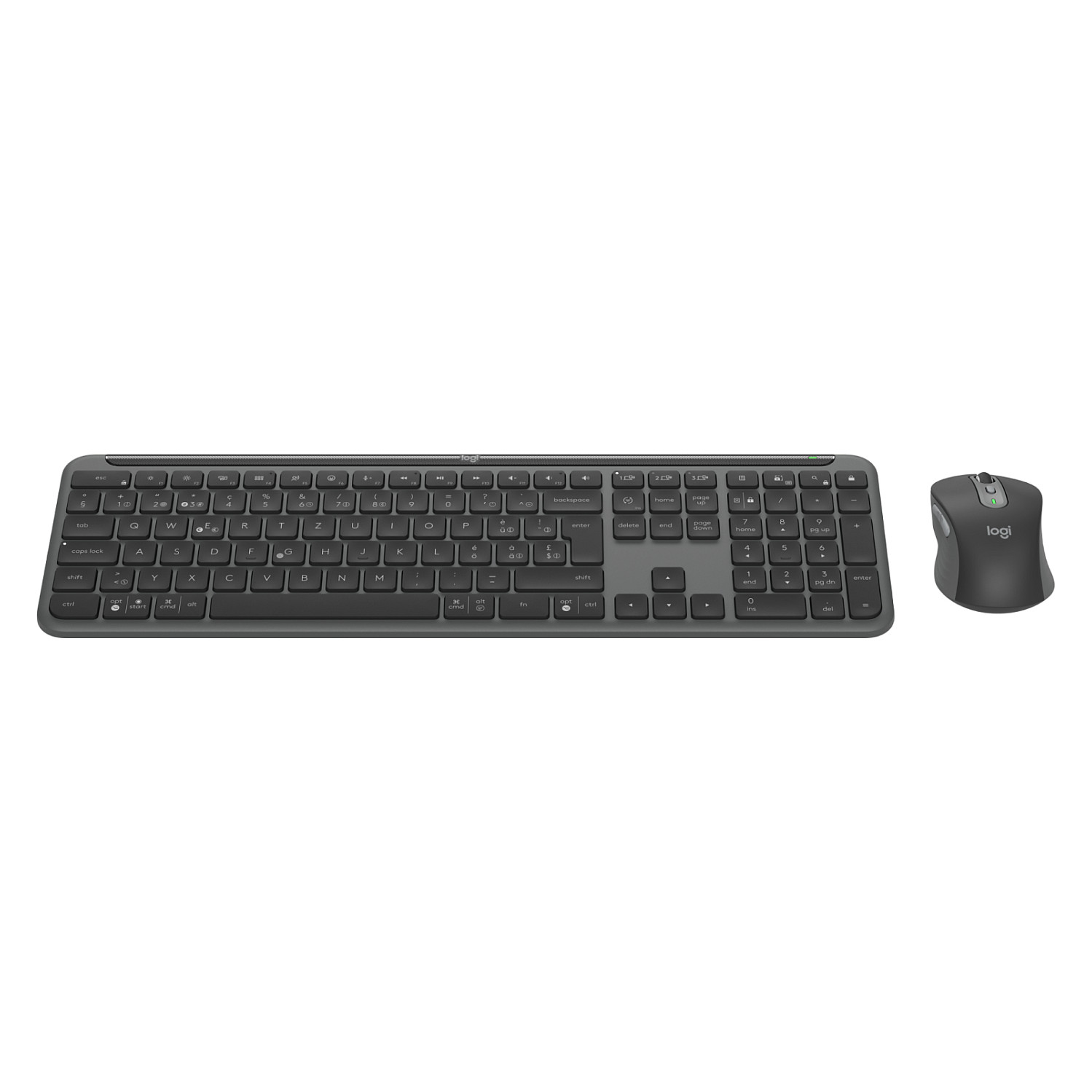 Tipkovnica LOGITECH 920-012503 s mišem uključena Office RF bežična + Bluetooth QWERTZ švicarska grafitna-5