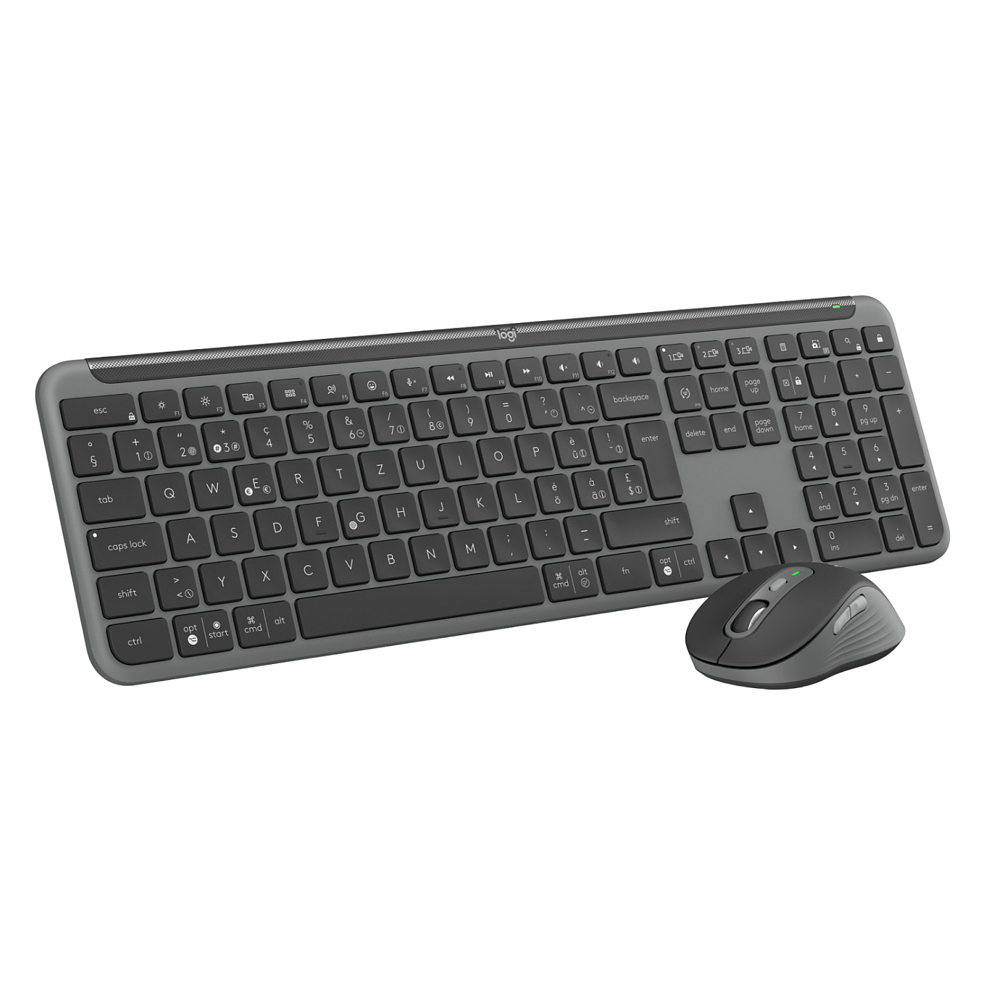 Tipkovnica LOGITECH 920-012503 s mišem uključena Office RF bežična + Bluetooth QWERTZ švicarska grafitna-6