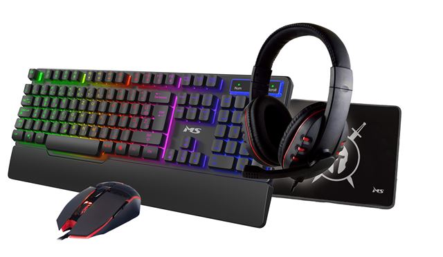 Gaming set MS ELITE C501 4in1 (tipkovnica, miš, slušalice, podloga)-0