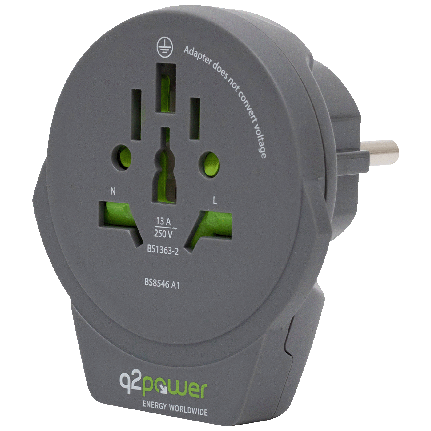 Adapter Q2POWER q2power 1.100110-TH putni univerzalni sa USB-om - KORIŠTENI jamstvo 6 mjeseci-0