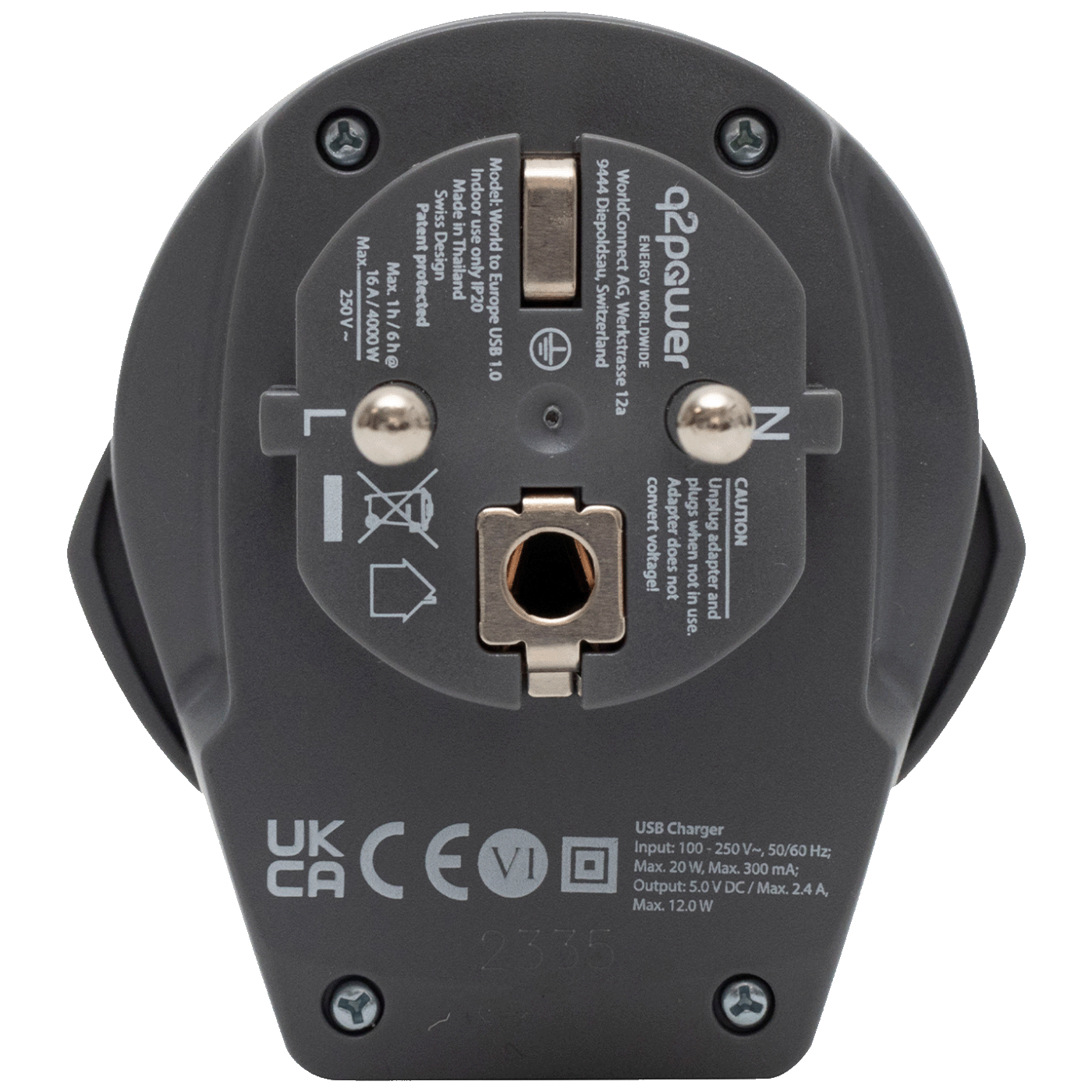 Adapter Q2POWER q2power 1.100110-TH putni univerzalni sa USB-om - KORIŠTENI jamstvo 6 mjeseci-2