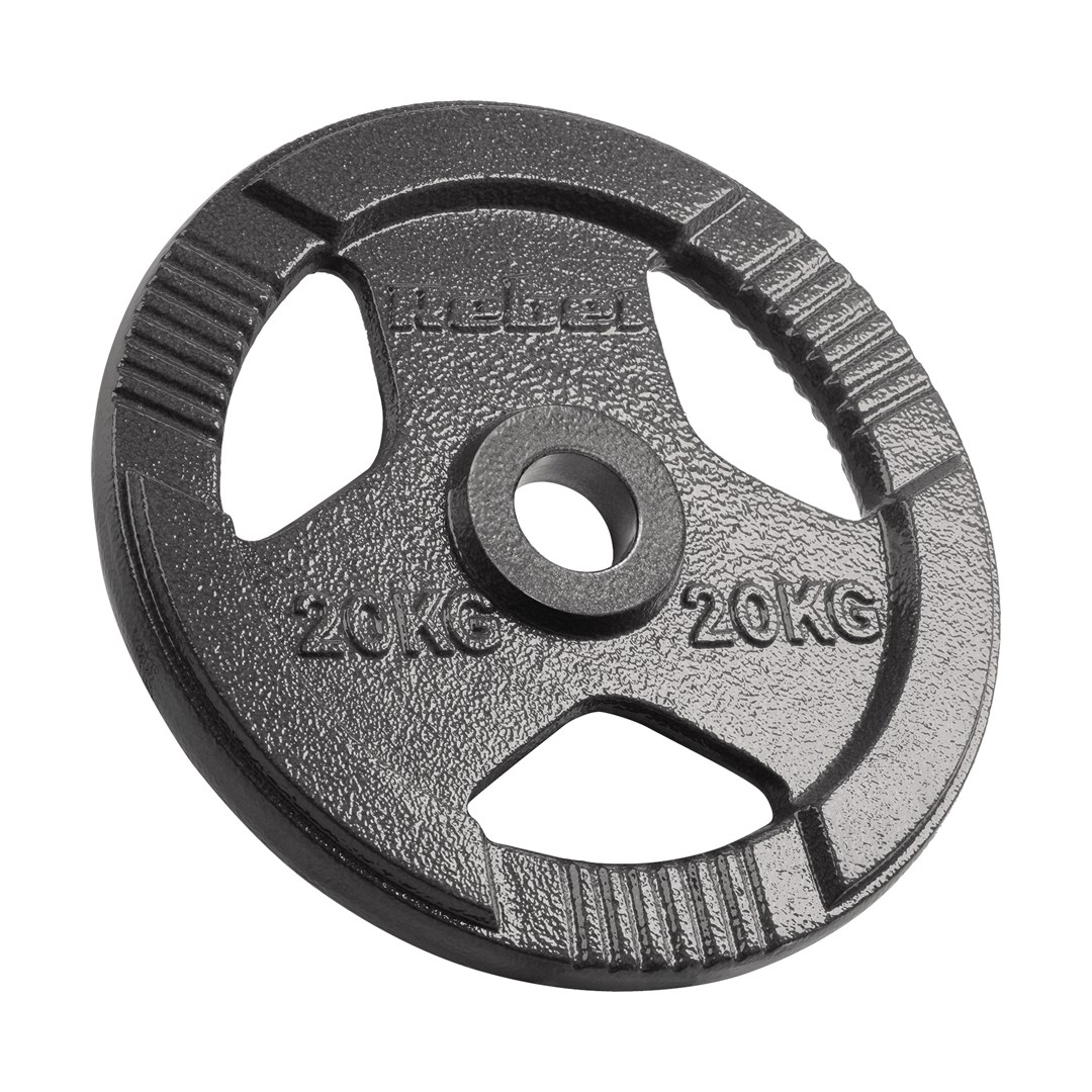 Uteg ploča REBEL ACTIVE 20 kg s rukohvatima (51 mm)-0
