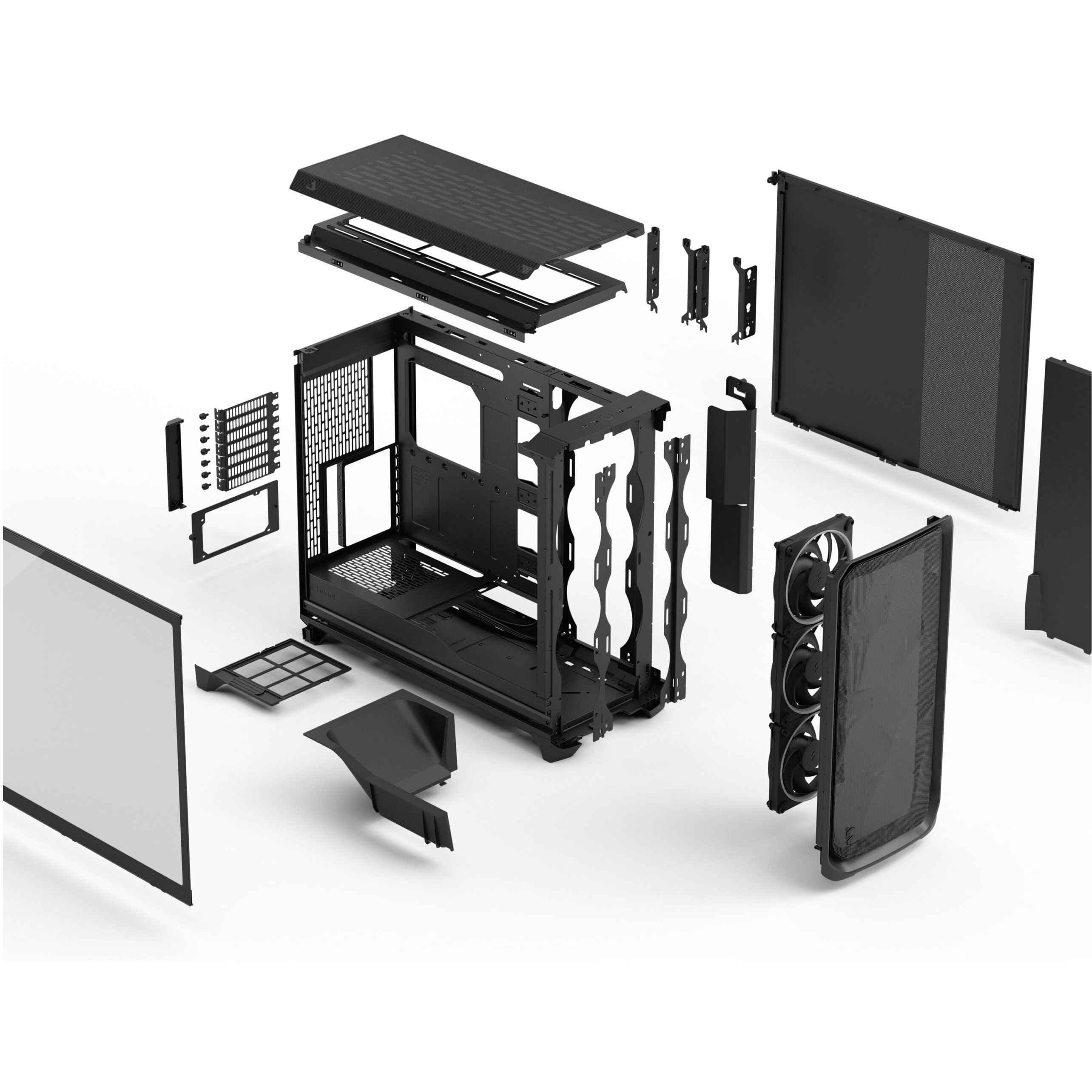Kućište za računalo FRACTAL DESIGN Meshify 3 XL Black RGB TG Midi Tower Gaming Case-5