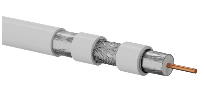 Kabel Alantec Przewód koncentryczny trishield RG6 75 Om (1.02/4.55/6.86 PVC Eca, 100m)