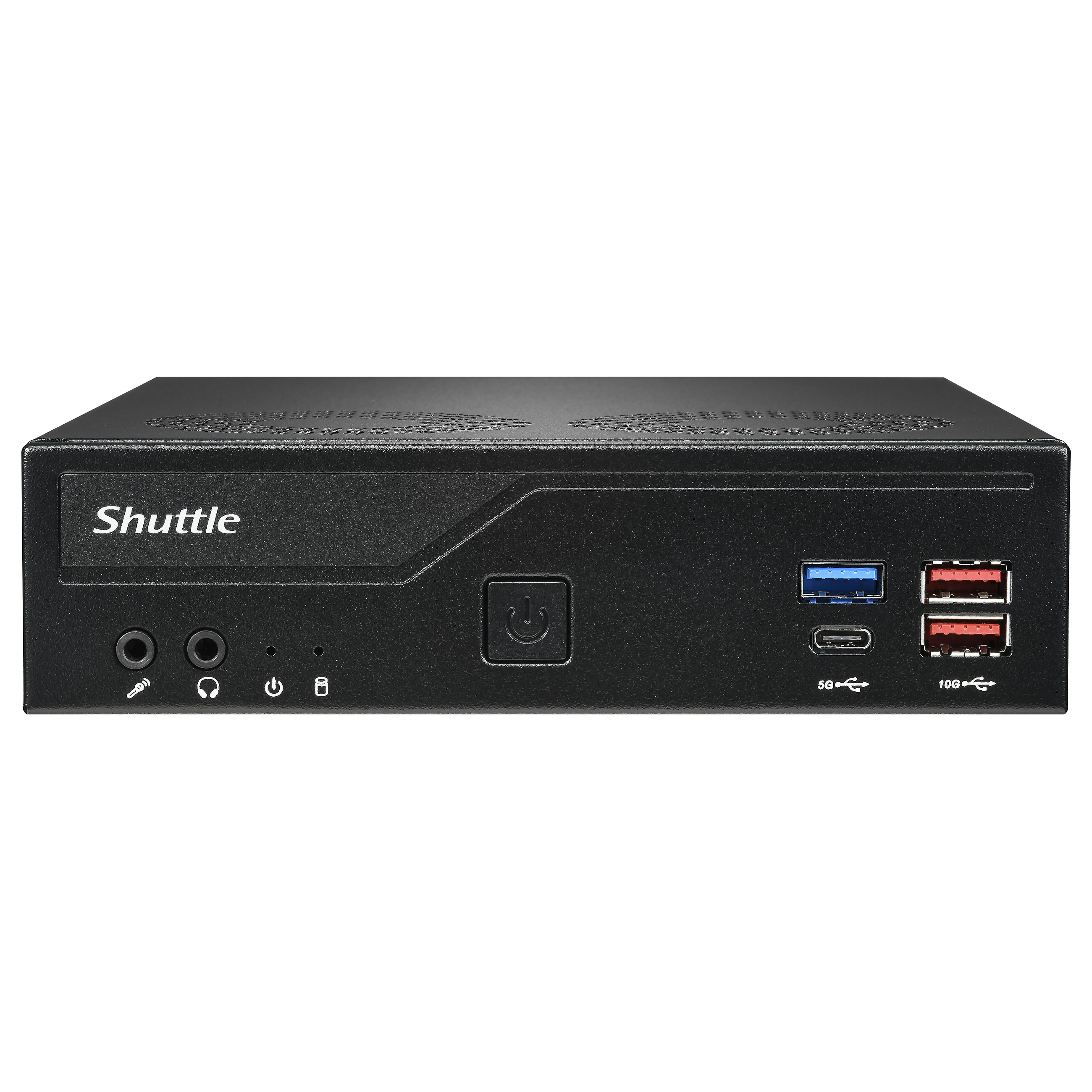 Slim PC SHUTTLE DH770 (2x hdmi, 2x dp, 2x 2.5g lan, 2x com, 8x usb, 1x 2.5", 2x m.2, 24/7 permanent operation, incl. vesa)-0
