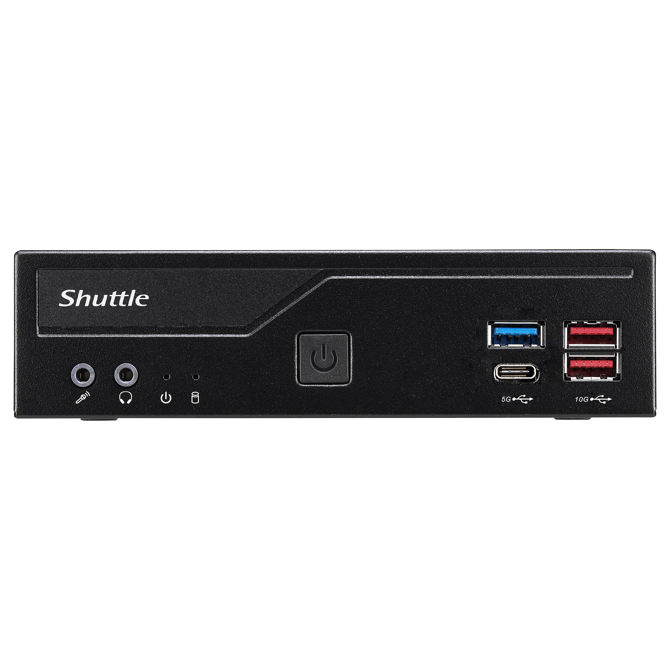 Slim PC SHUTTLE DH770 (2x hdmi, 2x dp, 2x 2.5g lan, 2x com, 8x usb, 1x 2.5", 2x m.2, 24/7 permanent operation, incl. vesa)-1