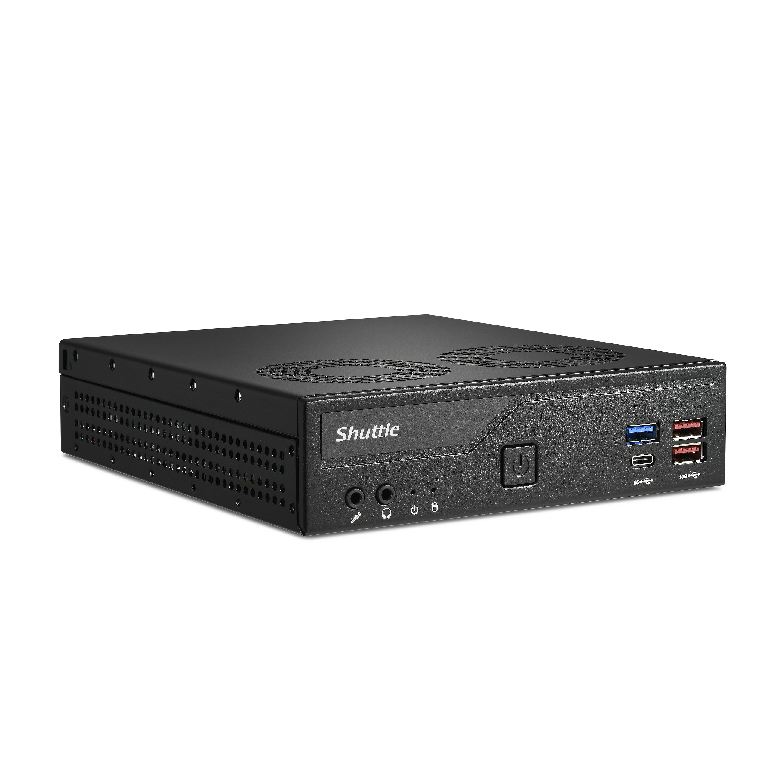 Slim PC SHUTTLE DH770 (2x hdmi, 2x dp, 2x 2.5g lan, 2x com, 8x usb, 1x 2.5", 2x m.2, 24/7 permanent operation, incl. vesa)-2