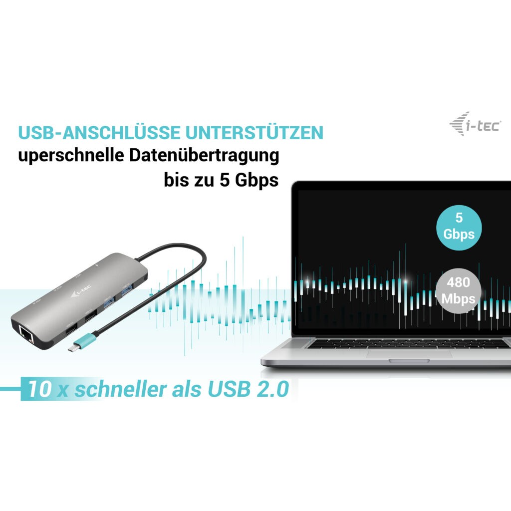 Docking Station I-TEC USB-C METAL NANO 2X HDMI + PD 100W-7