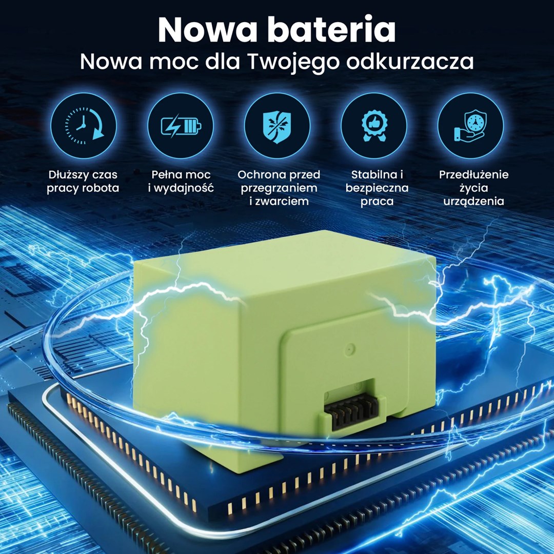 Baterija EXTRALINK za iRobot Roomba E5/E6/i7 (14.4V, 2600mAh)-10