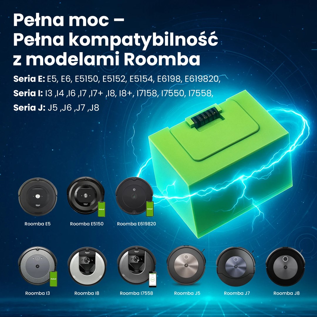 Baterija EXTRALINK za iRobot Roomba E5/E6/i7 (14.4V, 2600mAh)-2