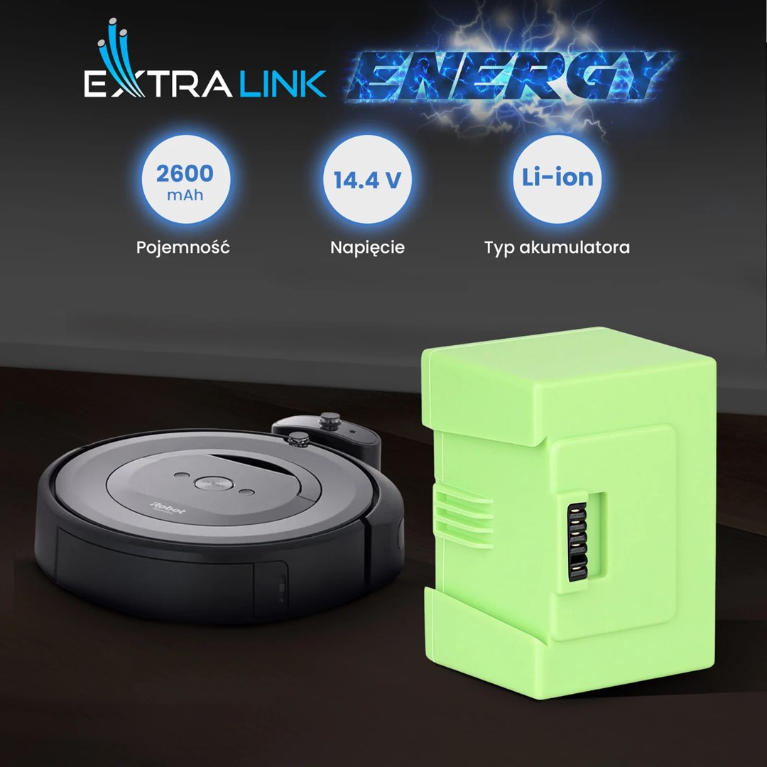 Baterija EXTRALINK za iRobot Roomba E5/E6/i7 (14.4V, 2600mAh)-11