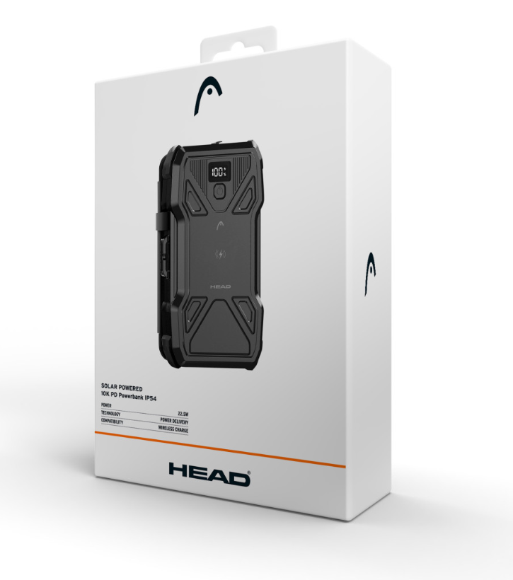 Baterija prijenosna HEAD Solar, 10 000 mAh, bežično punjenje-4
