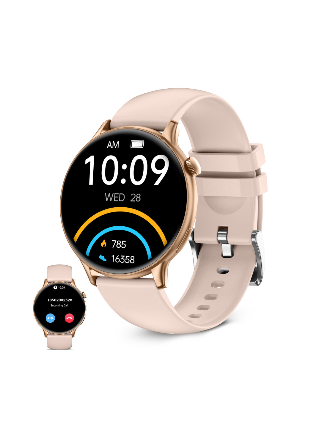 Pametni sat KSIX CORE 2, AMOLED 1.43” , 5 dana aut., zdravlje i sport, rozi-0