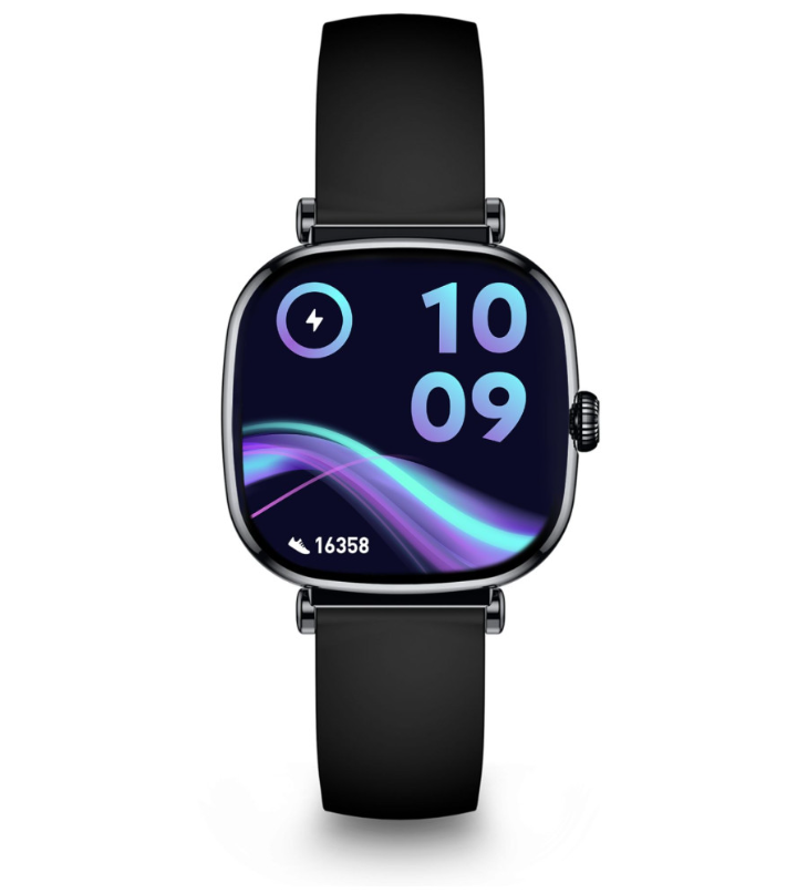 Pametni sat KSIX IRIA, 1,7" AMOLED, 4 dana aut., met. i silikon. remen, crni-7