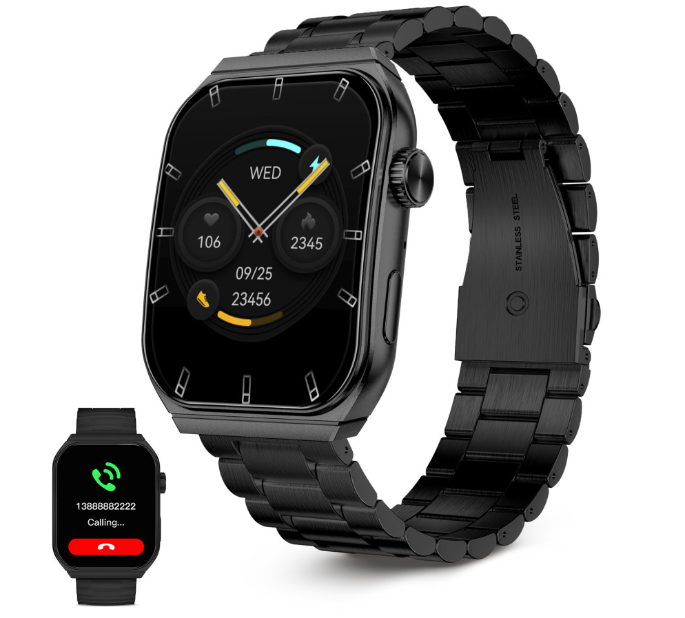 Pametni sat KSIX OLYMPO, AMOLED 1,96” , 2 remena, 5 dana aut., crni-0