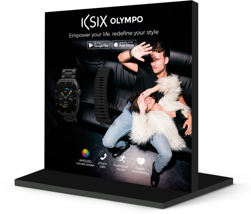 Pametni sat KSIX OLYMPO, AMOLED 1,96” , 2 remena, 5 dana aut., crni-10