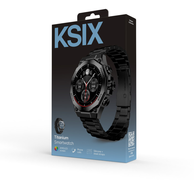 Pametni sat KSIX TITANIUM, AMOLED, 1.43", 2 remena, 5 dana aut., crni-10