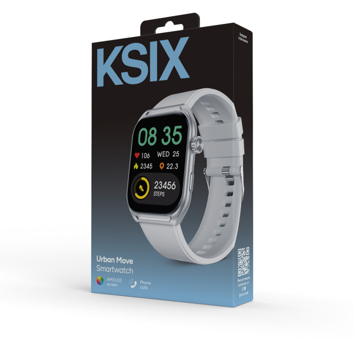 Pametni sat KSIX URBAN MOVE, AMOLED, 2.06", 5 dana bat., sivi-6