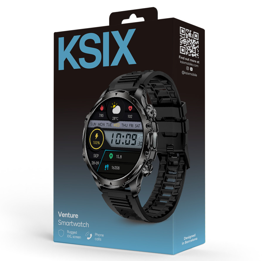 Pametni sat KSIX VENTURE, 1.85", TFT XXL zaslon, 10 dana aut., Sport & Health, IP-10