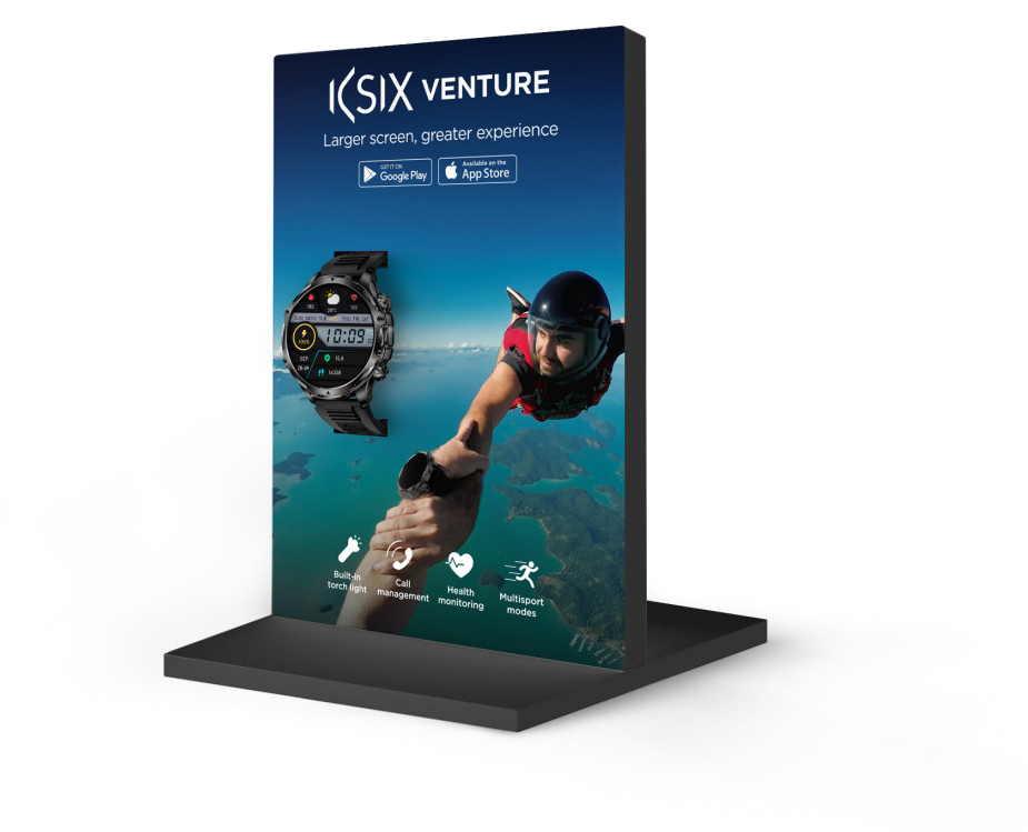 Pametni sat KSIX VENTURE, 1.85", TFT XXL zaslon, 10 dana aut., Sport & Health, IP-9