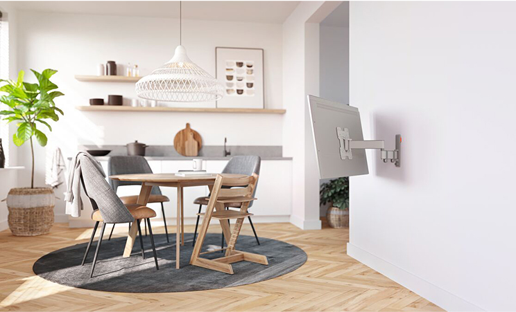 Zidni nosač za TV VOGELS TVM 3243WH (19"- 43", nagib 20° zakret 180°)-2