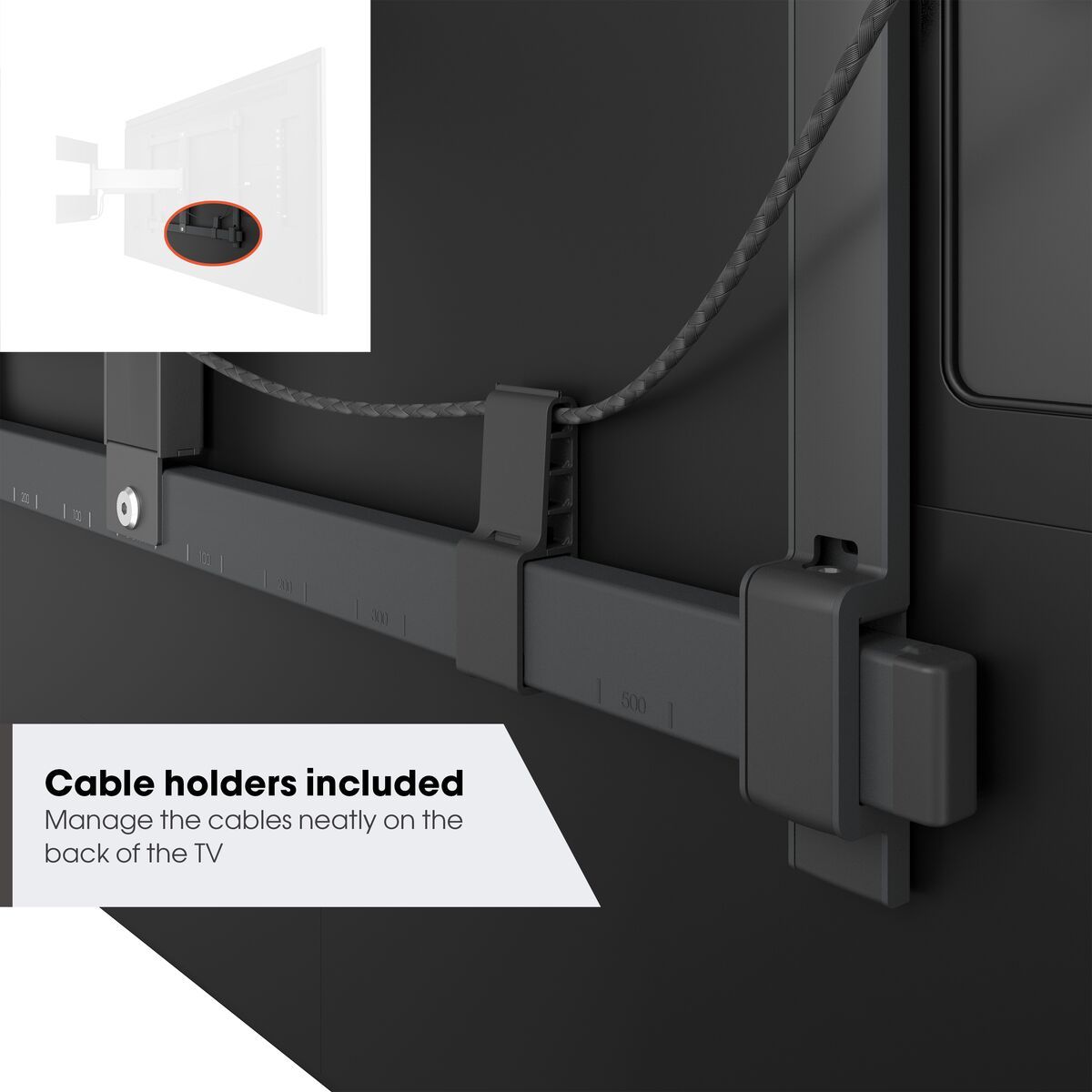 Zidni nosač za TV VOGELS TVM 5855 ELITE (55-100", okret 120, max 75kg), crni-3