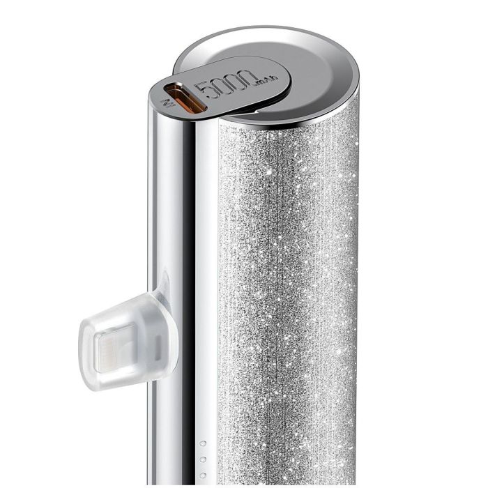 VEGER prenosna baterija z vgrajenim priključkom Type-C 5000mAh, srebrna-3