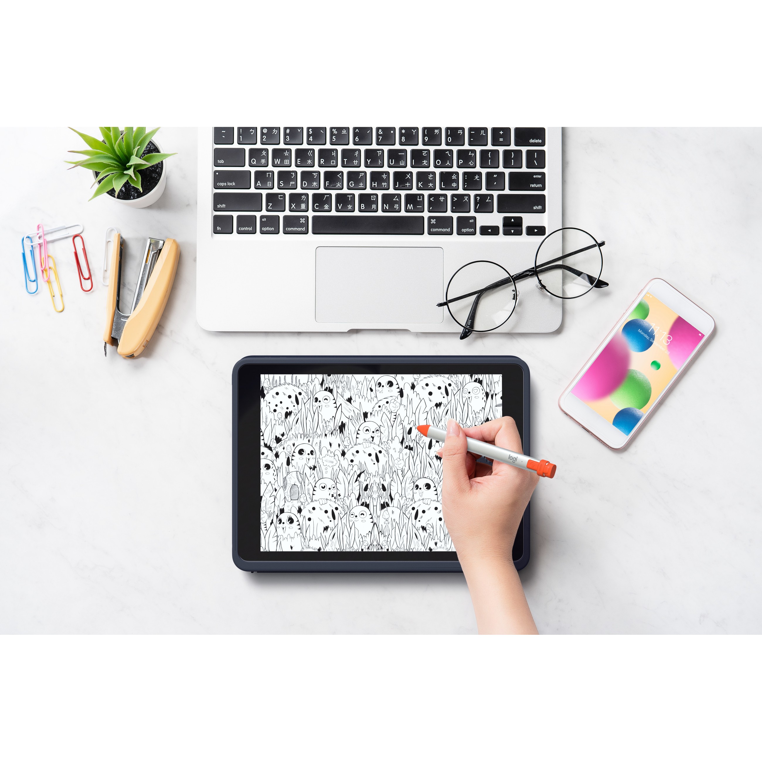 Tipkovnica LOGITECH Rugged Combo 3 za iPad (7., 8. i 9. generacija)-10