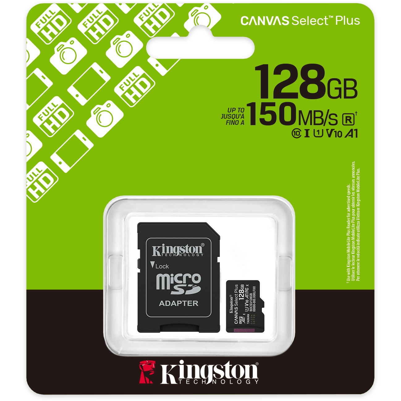 Memorijska kartica KINGSTON Canvas Select Plus 128GB + Adapter-14